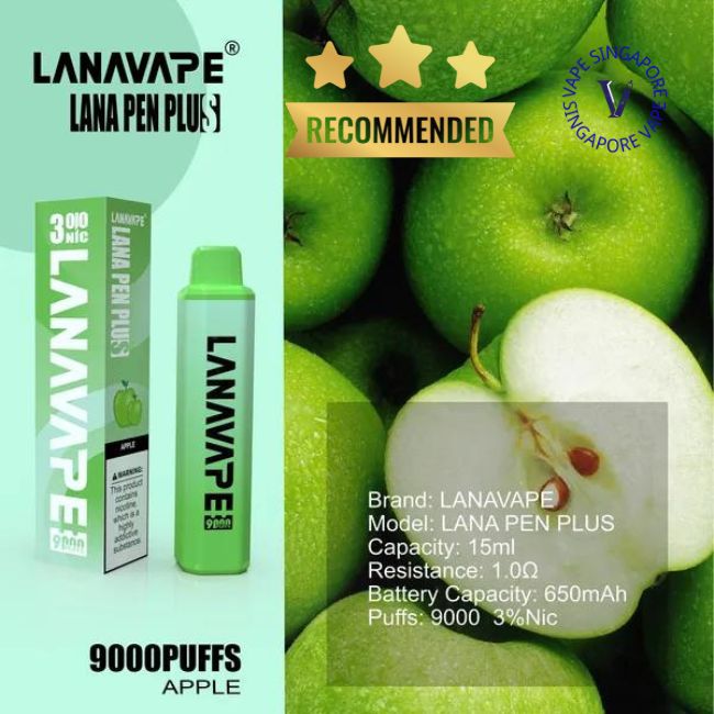 Lana Pen Plus 9000 Puff Ready Stock - Vape Singapore SG Vape