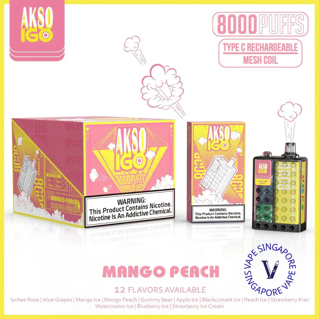 Akso IGO 8000 Puffs Disposable Vape - Vape Singapore SG Vape