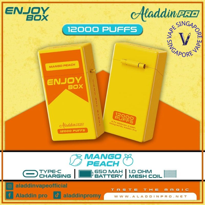 Aladdin Pro Enjoy Box 12,000 puff - Vape Singapore SG Vape