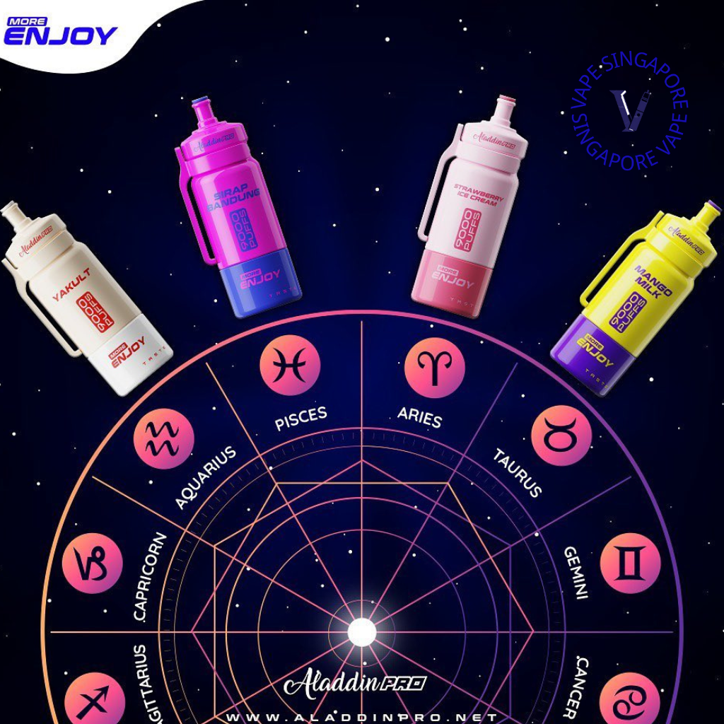 Aladdin Pro More Enjoy 9000 Puff Vape - Vape Singapore SG Vape