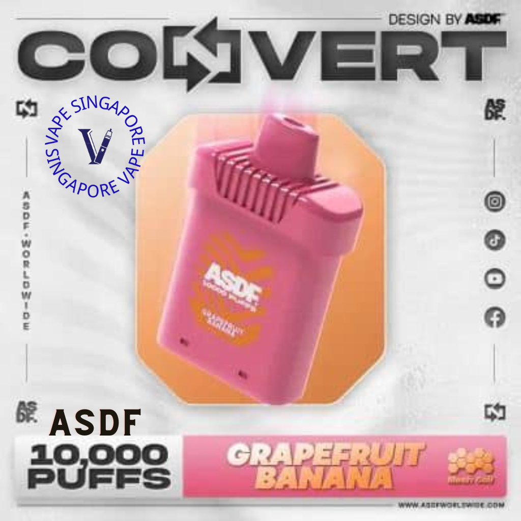 ASDF Convert 10,000 Puff (Prefilled Pod) - Vape Singapore SG Vape
