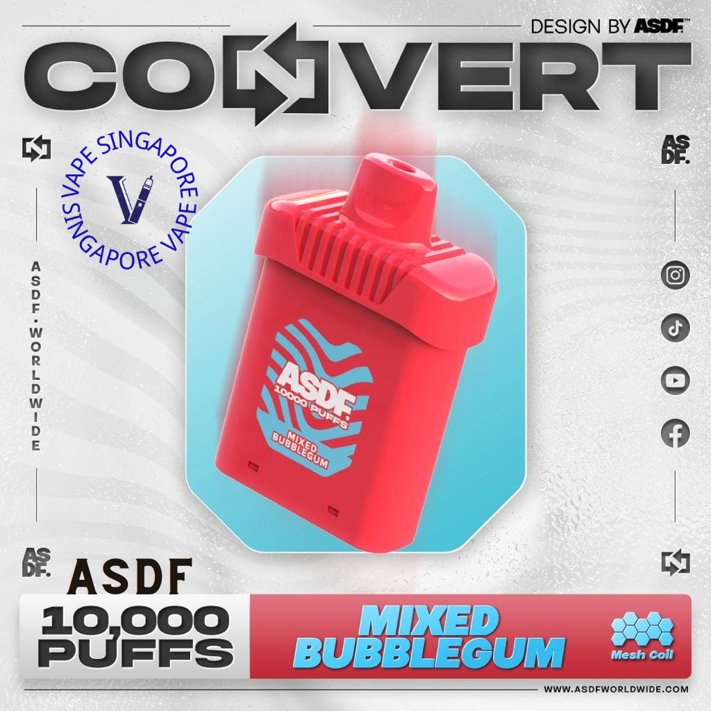 ASDF Convert 10,000 Puff (Prefilled Pod) - Vape Singapore SG Vape