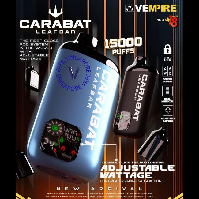 Carabat Leafbar 15000 Puff Cartridge (POD Only) - Vape Singapore SG Vape