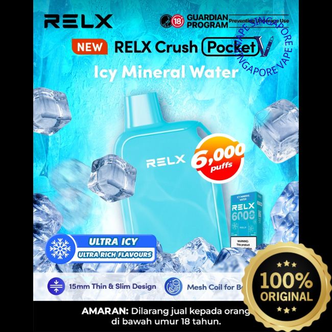 RELX Crush Pocket 6000 Puff Disposable Vape - Vape Singapore SG Vape