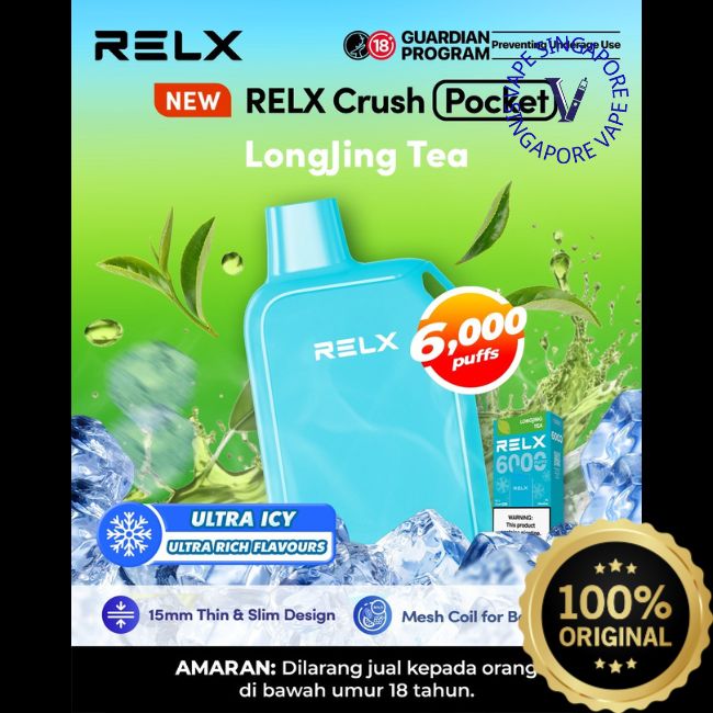 RELX Crush Pocket 6000 Puff Disposable Vape - Vape Singapore SG Vape