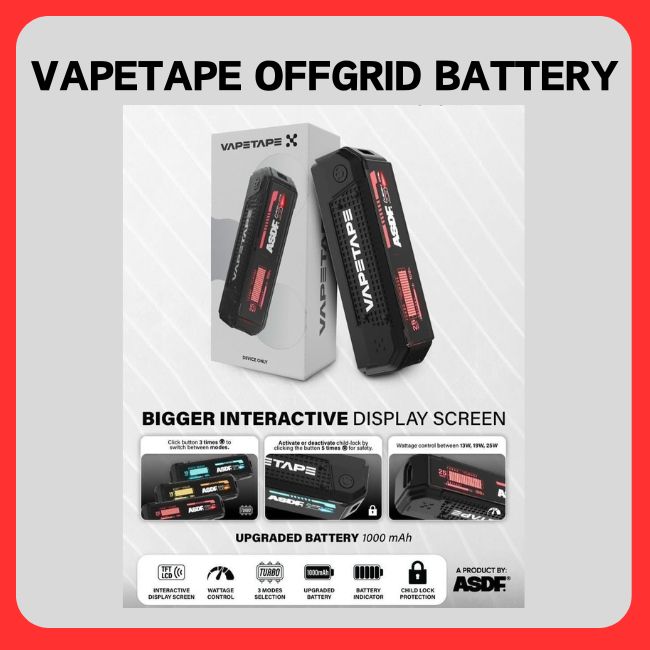 Vapetape Offgrid Battery - Vape Singapore SG Vape