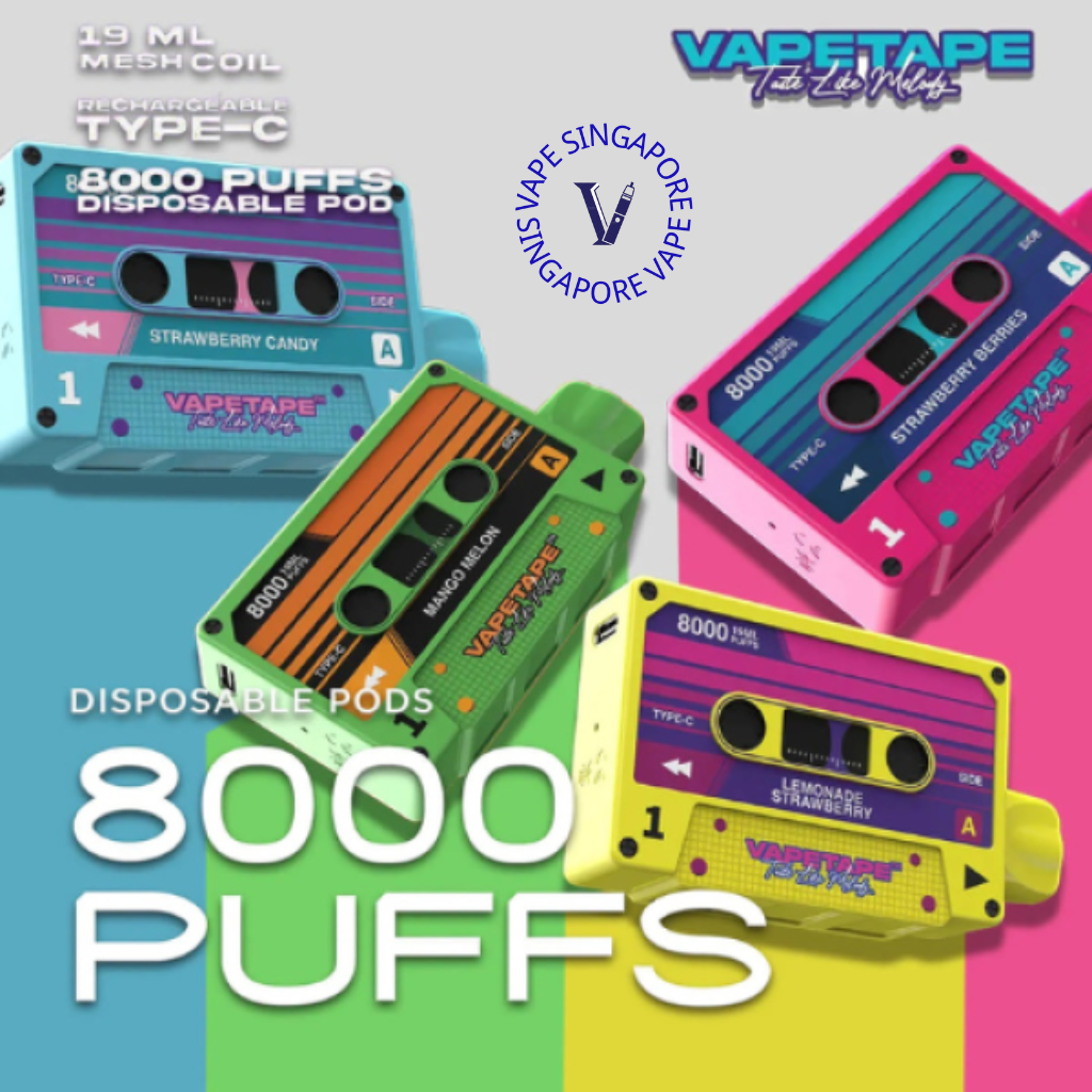 Vape Tape 8000 puff disposable vape - Vape Singapore SG Vape