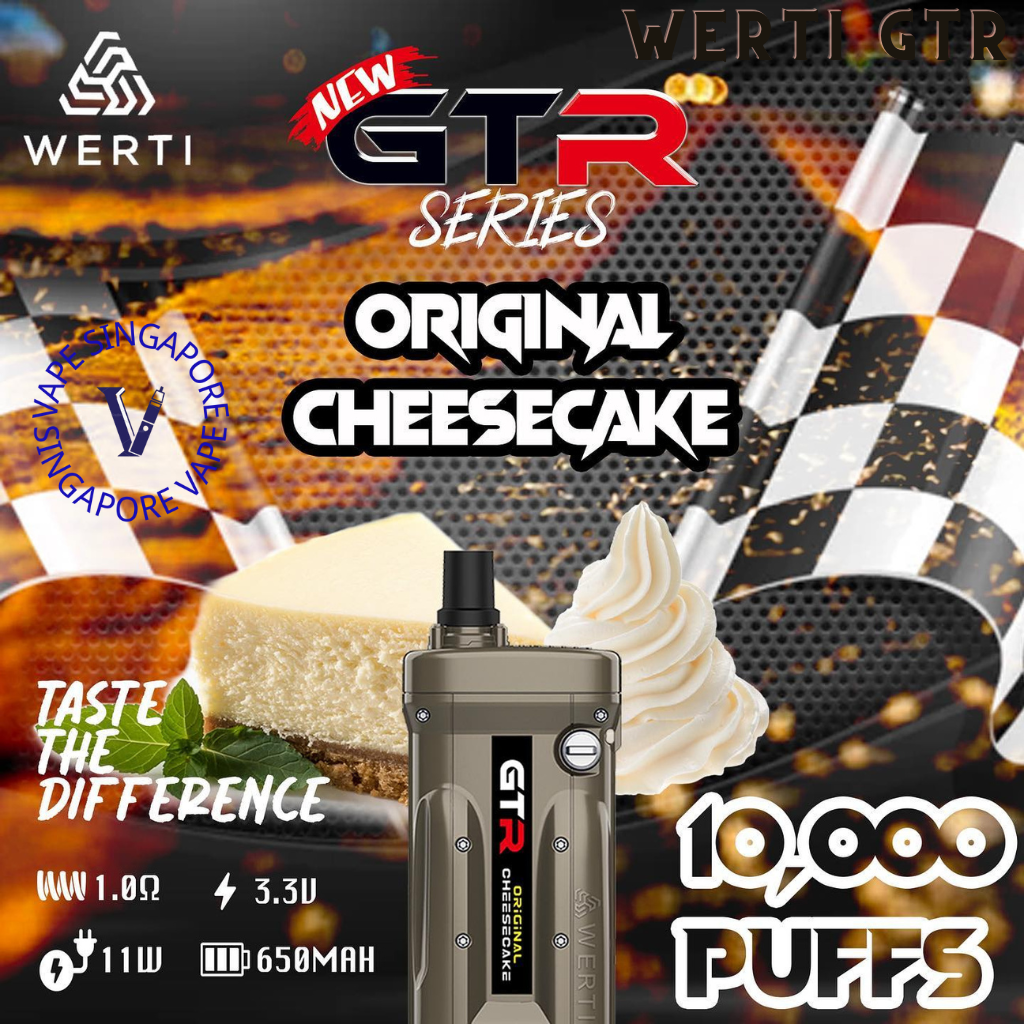Werti GTR 10,000 puff disposable vape - Vape Singapore SG Vape