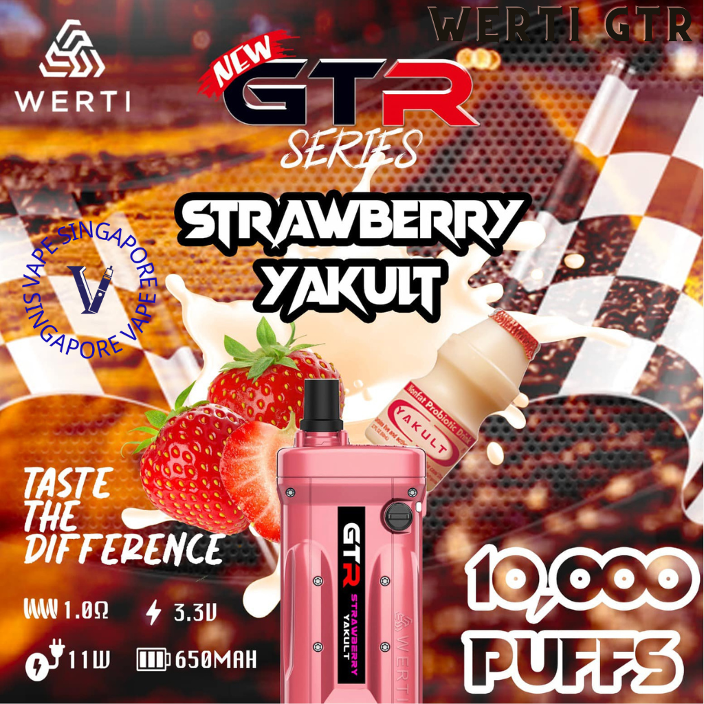 Werti GTR 10,000 puff disposable vape - Vape Singapore SG Vape